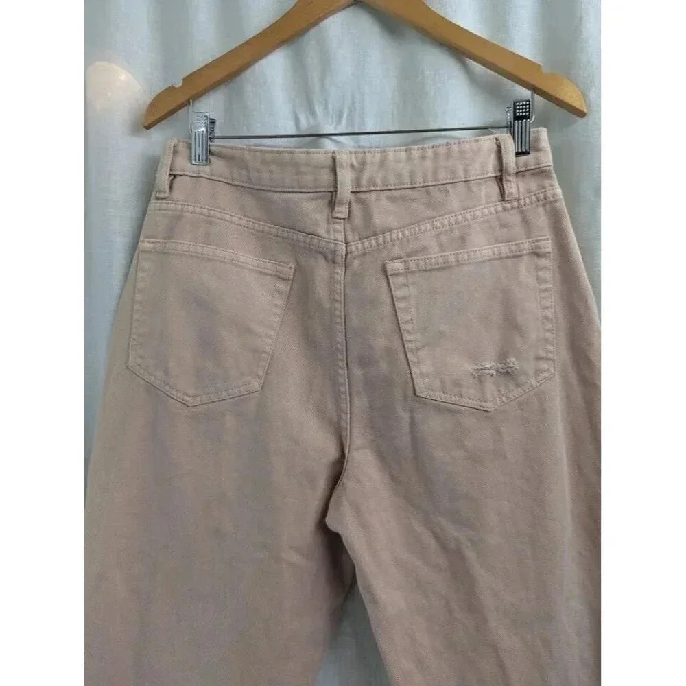 Vanilla Star Womens Jeans 90s Boyfriend Distressed Button Fly Size 11 Peachy